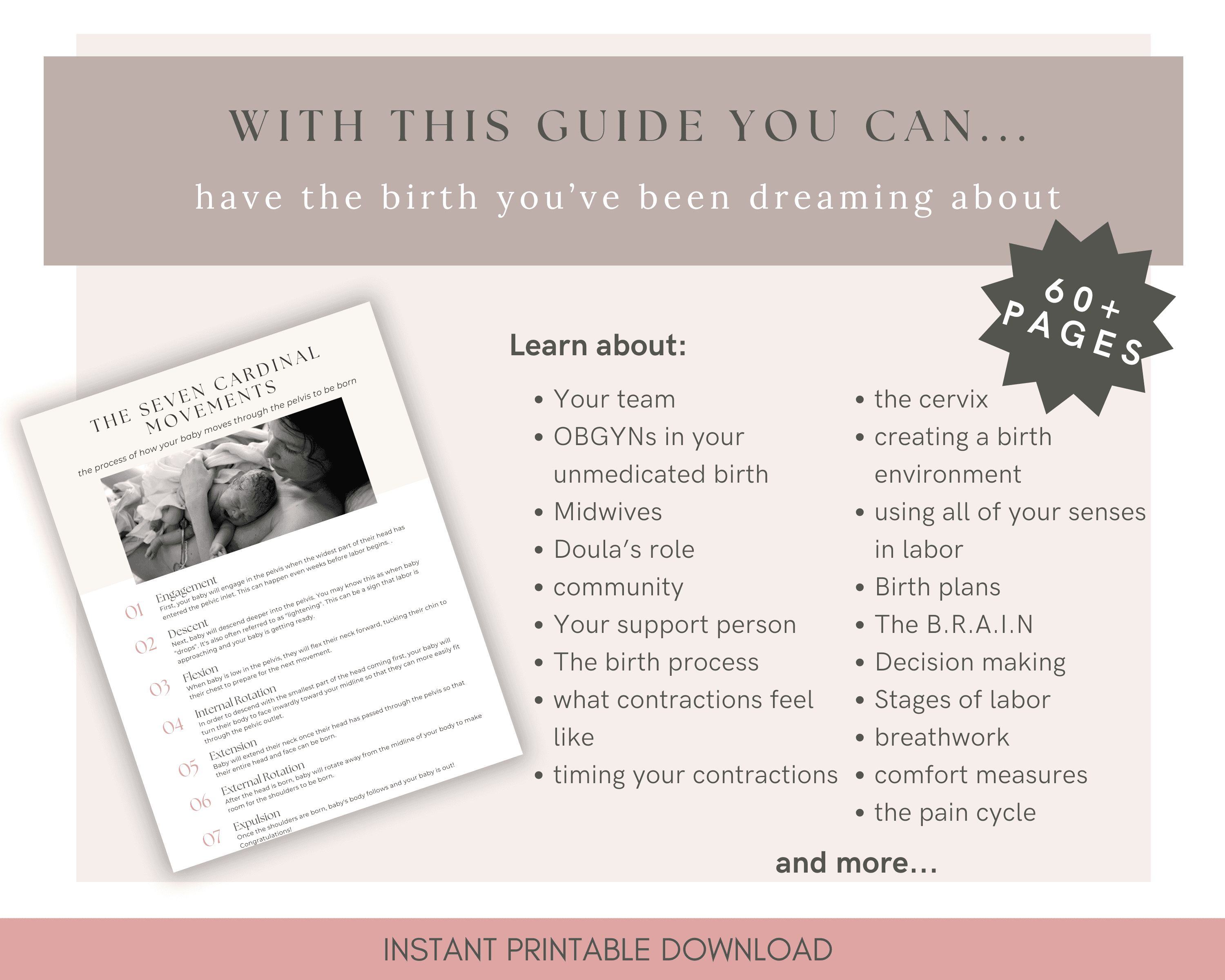 The Unmedicated Birth Playbook