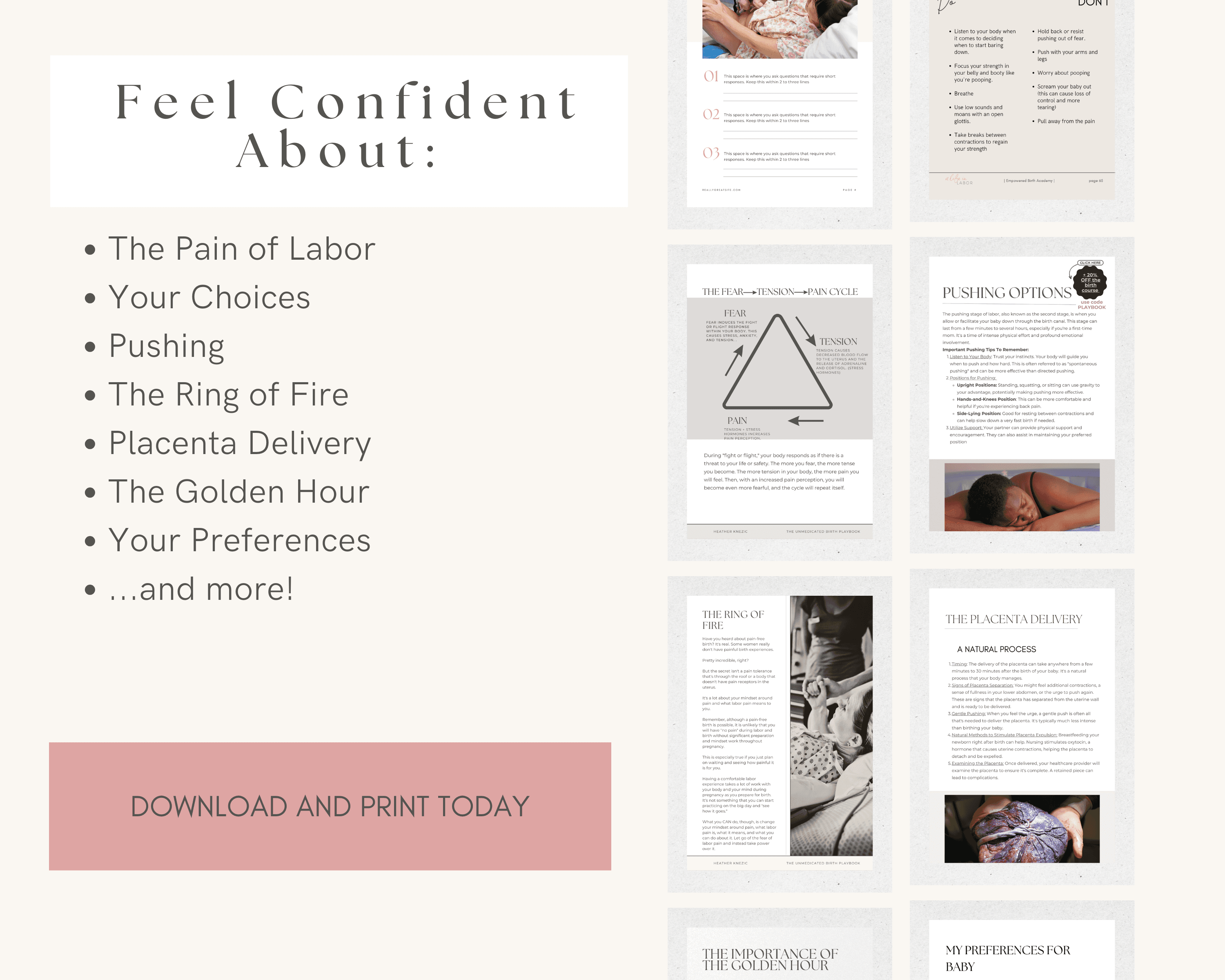The Unmedicated Birth Playbook