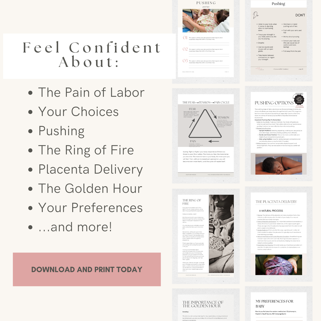 The Unmedicated Birth Playbook