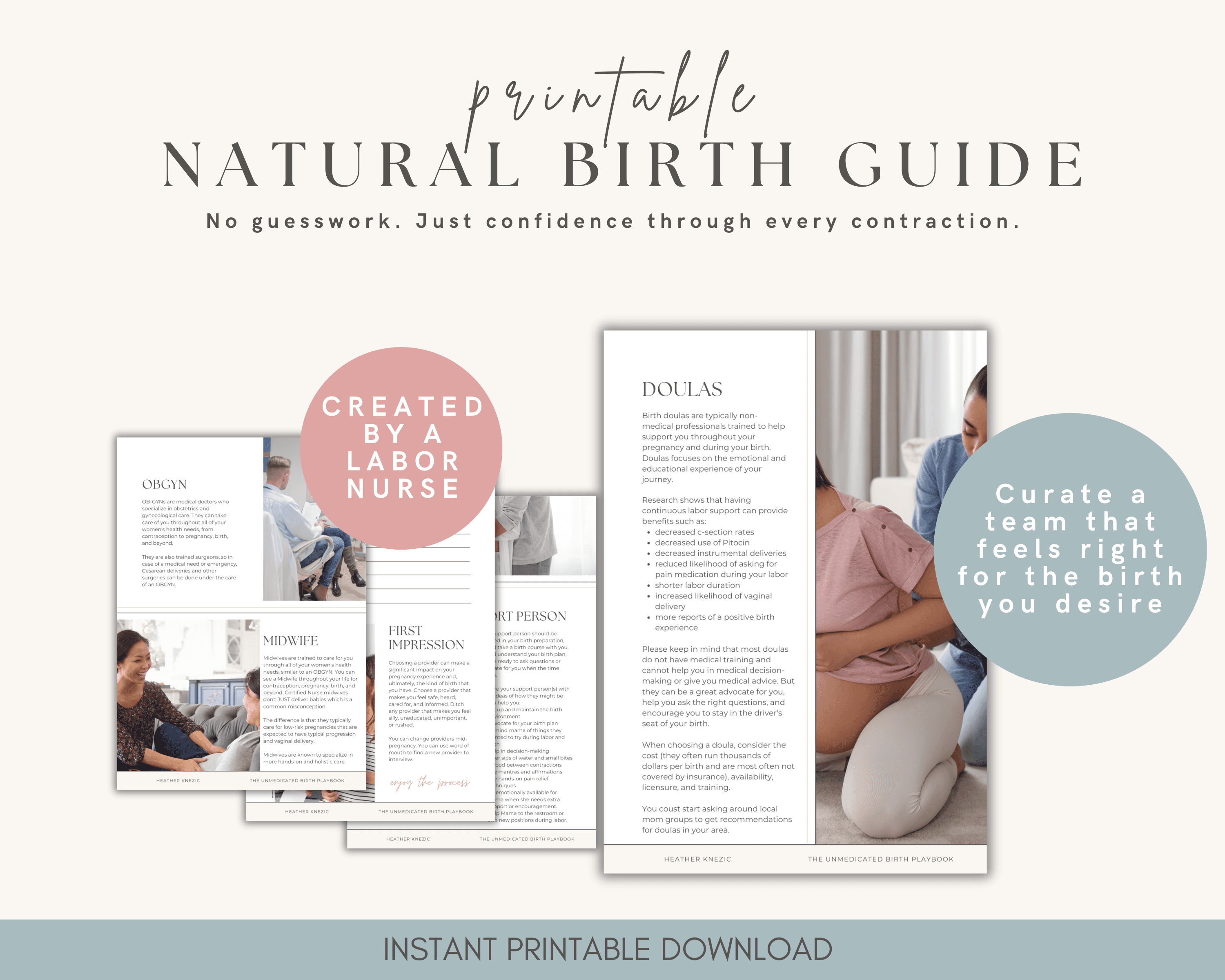 The Unmedicated Birth Playbook